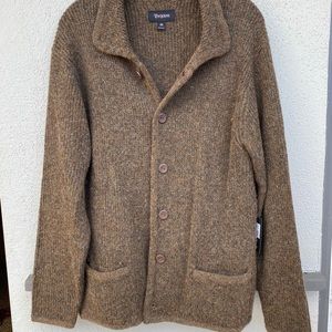 NWT Brixton cardigan brown medium pockets sweater